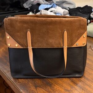 Vecceli Italy Brown and Black Tote Bag